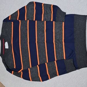 Faze 1 Boy"s Navy and Gray Striped Sweater